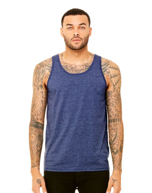 3480 Bella CanvasUnisex Vest Heather Navy Front View
