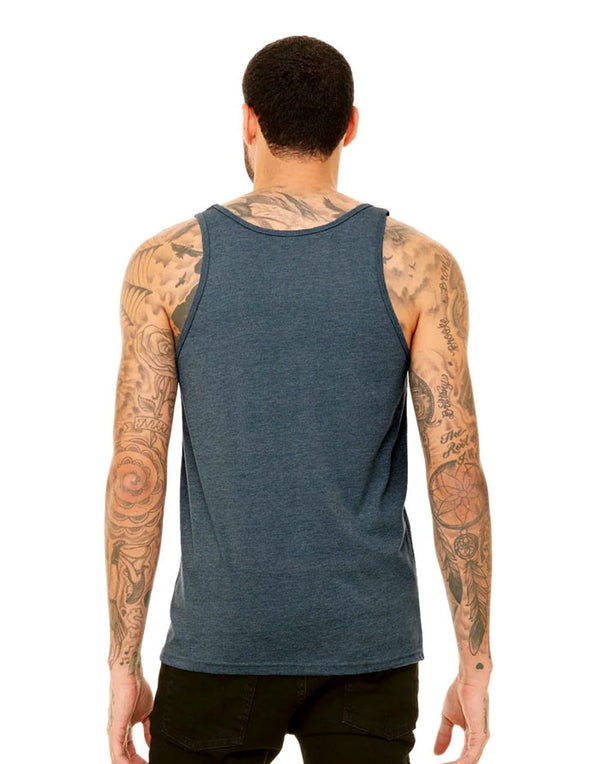 3480 Bella Canvas Unisex Vest Heather Slate Back View