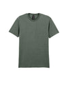 64000 Gildan Softstyle Adult T-shirtHeather Military Green Flat View