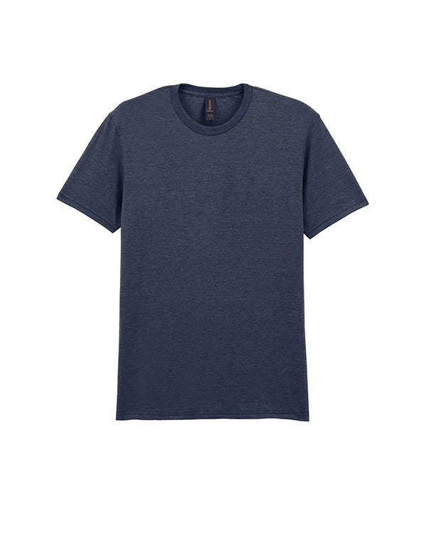 64000 Gildan Softstyle Adult T-shirtHeather Navy Flat View