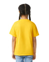 64000B Gildan Softstyle kids t-shirt daisy yellow back View