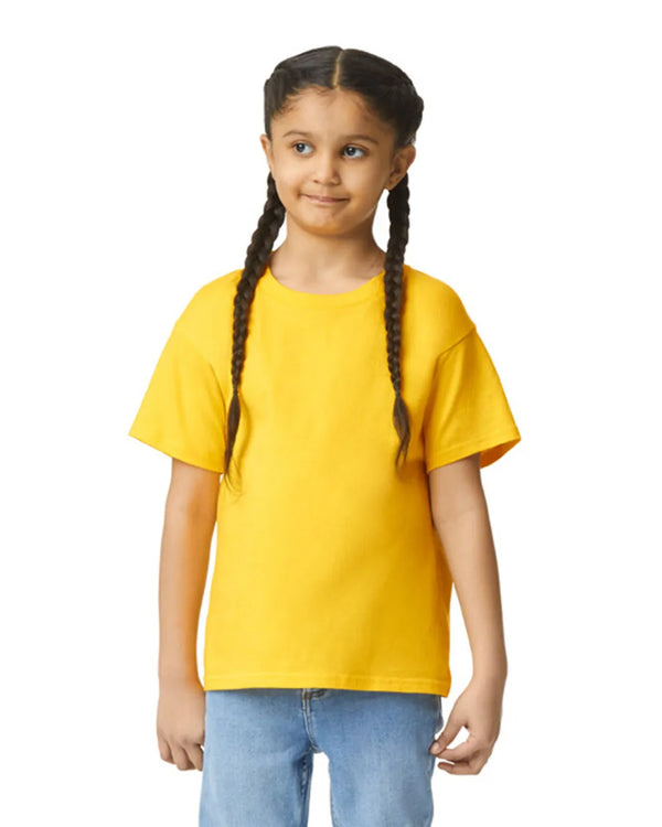 64000B Gildan Softstyle kids t-shirt daisy yellow front View