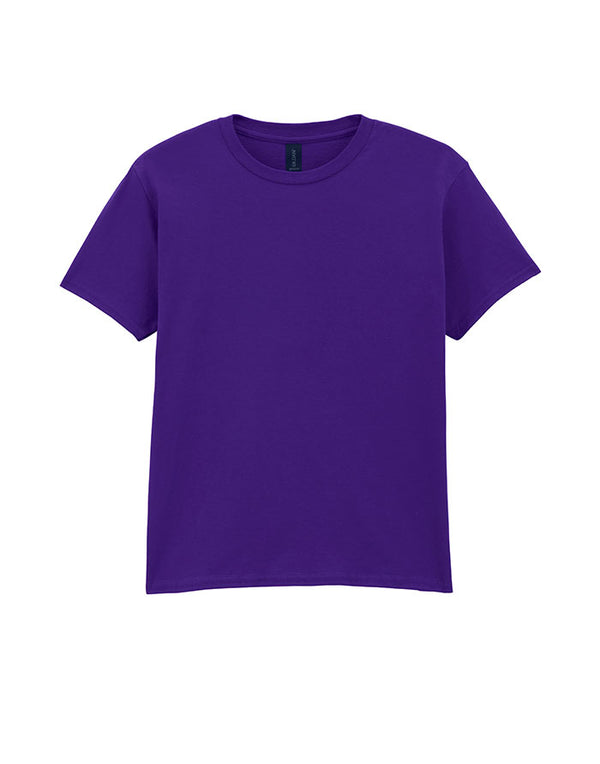 64000B Gildan Softstyle kids T-shirt Purple Flat View