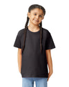 64000B Gildan Softstyle kids t-shirt black front View