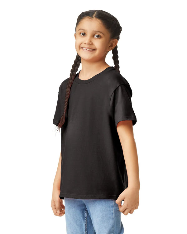 64000B Gildan Softstyle kids t-shirt black side View