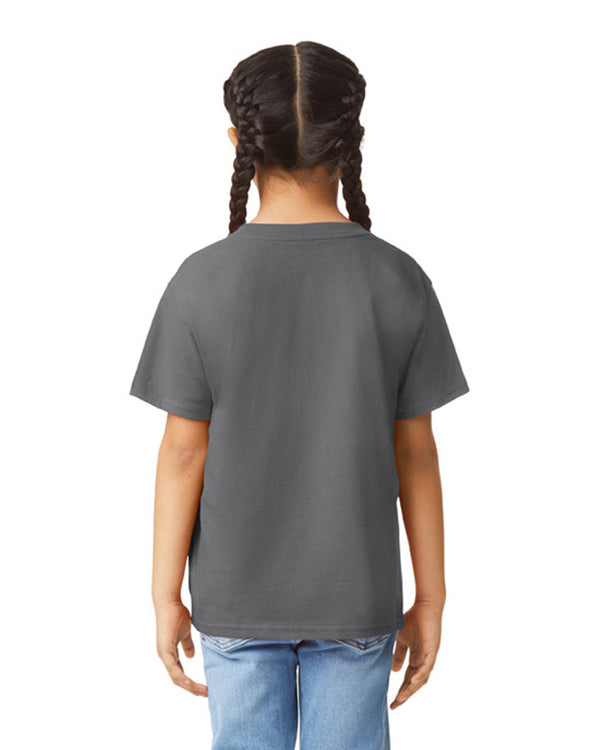 64000B Gildan Softstyle kids t-shirt charcoal back View