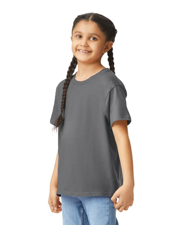 64000B Gildan Softstyle kids t-shirt charcoal side View