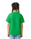 64000B Gildan Softstyle kids t-shirt irish green back View