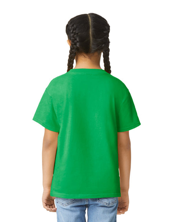 64000B Gildan Softstyle kids t-shirt irish green back View