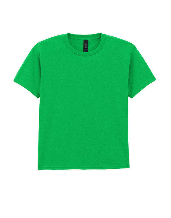 64000B Gildan Softstyle kids T-shirt Irish Green Flat View