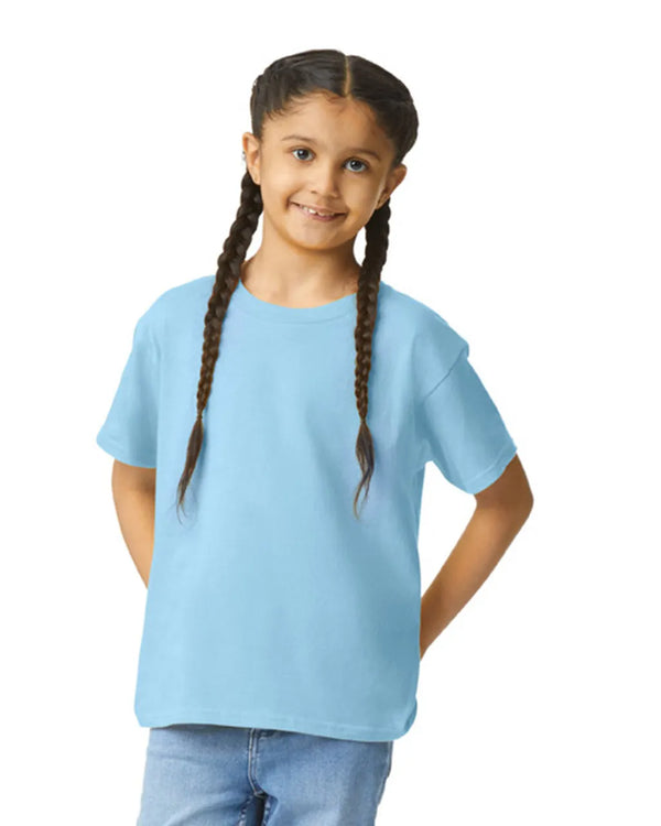 64000B Gildan Softstyle kids t-shirt light blue front View