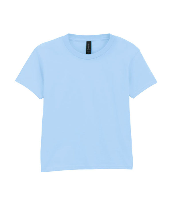 64000B Gildan Softstyle kids T-shirt Light Blue Flat View
