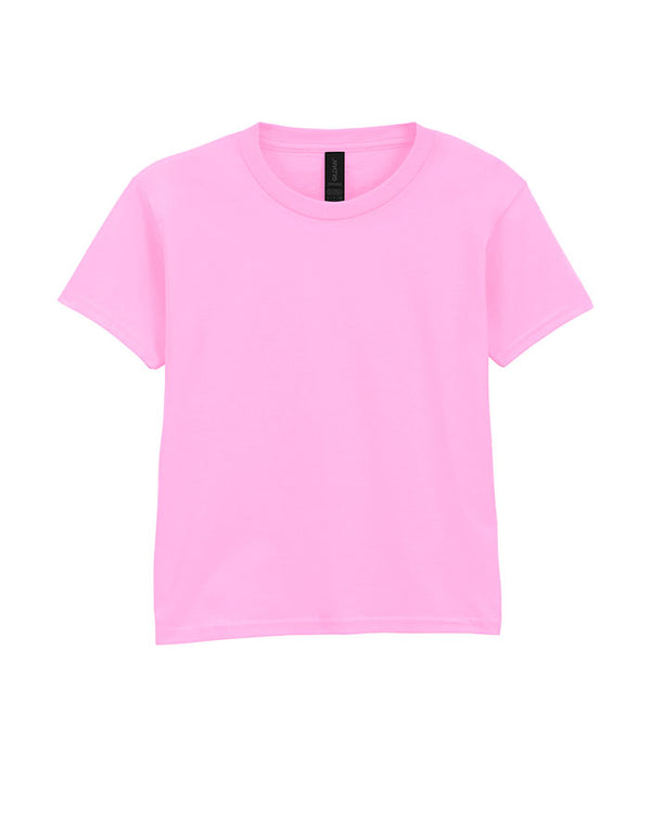 64000B Gildan Softstyle kids T-shirt Light Pink Flat View