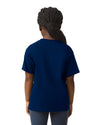 64000B Gildan Softstyle kids t-shirt navy back View