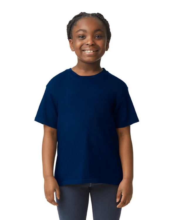 64000B Gildan Softstyle kids t-shirt navy Front View