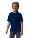 64000B Gildan Softstyle kids t-shirt navy back View