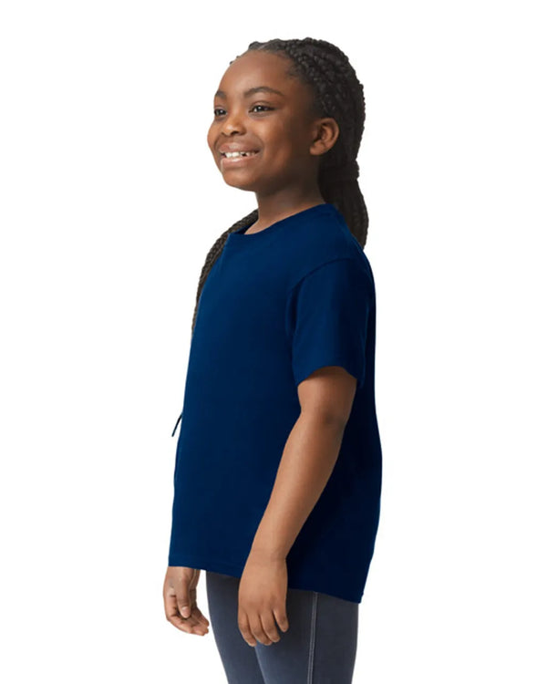 64000B Gildan Softstyle kids t-shirt navy side View