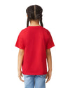64000B Gildan Softstyle kids t-shirt red back View