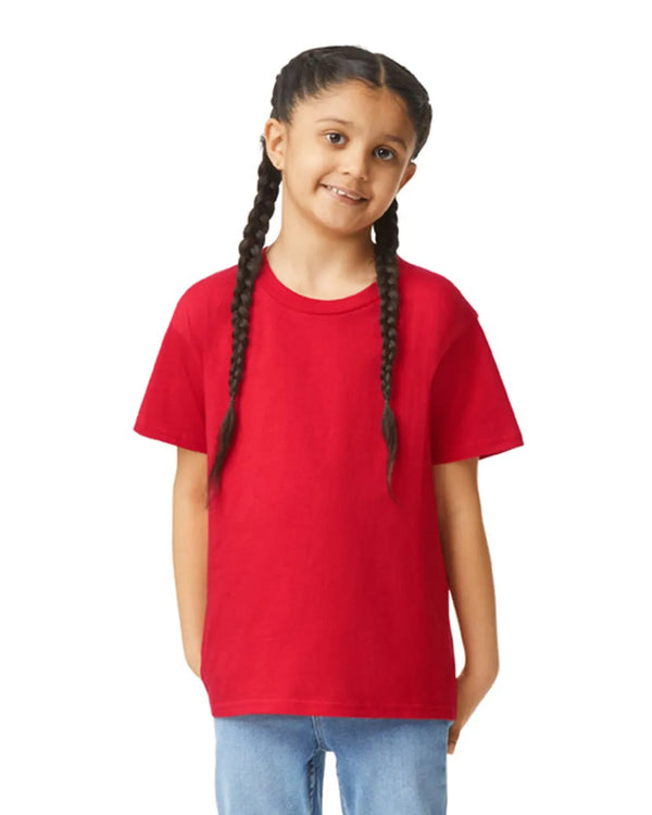 64000B Gildan Softstyle kids t-shirt red front View