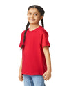 64000B Gildan Softstyle kids t-shirt red side View
