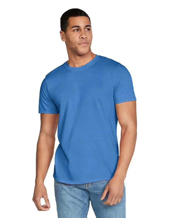 Gildan 64000 mens unisex adult Softstyle t-shirt royal front View