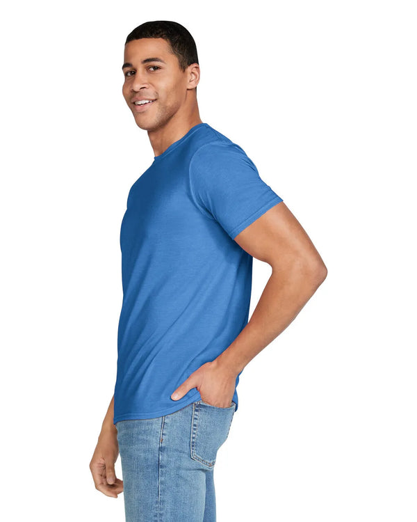 Gildan 64000 mens unisex adult Softstyle t-shirt royal side View