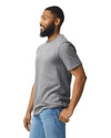 Gildan 64000 mens unisex adult Softstyle t-shirt RS sport grey side View