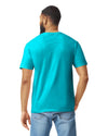 Gildan 64000 mens unisex adult Softstyle t-shirt Tropical blue back View