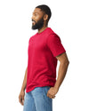 Gildan 64000 mens unisex adult Softstyle t-shirt red side View
