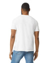 Gildan 64000 mens unisex adult Softstyle t-shirt white back View