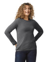 64400 Gildan Softstyle Long Sleeve T-shirt Adult Charcoal Front
