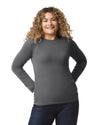 64400 Gildan Softstyle Long Sleeve T-shirt Adult Charcoal Front