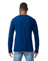 64400 Gildan Softstyle Long Sleeve T-shirt Adult Navy Back