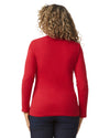 64400 Gildan Softstyle Long Sleeve T-shirt Adult Red Back