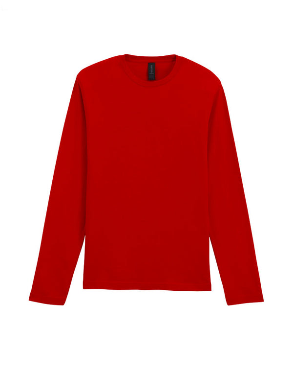 64400 Gildan Softstyle Adult Long Sleeve T-shirt Red Flat View
