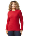 64400 Gildan Softstyle Long Sleeve T-shirt Adult Red Front