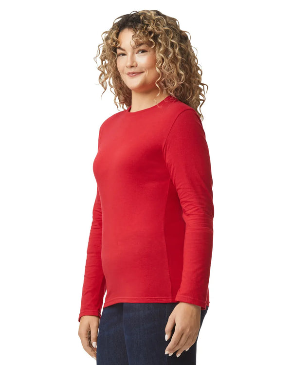64400 Gildan Softstyle Long Sleeve T-shirt Adult Red Side