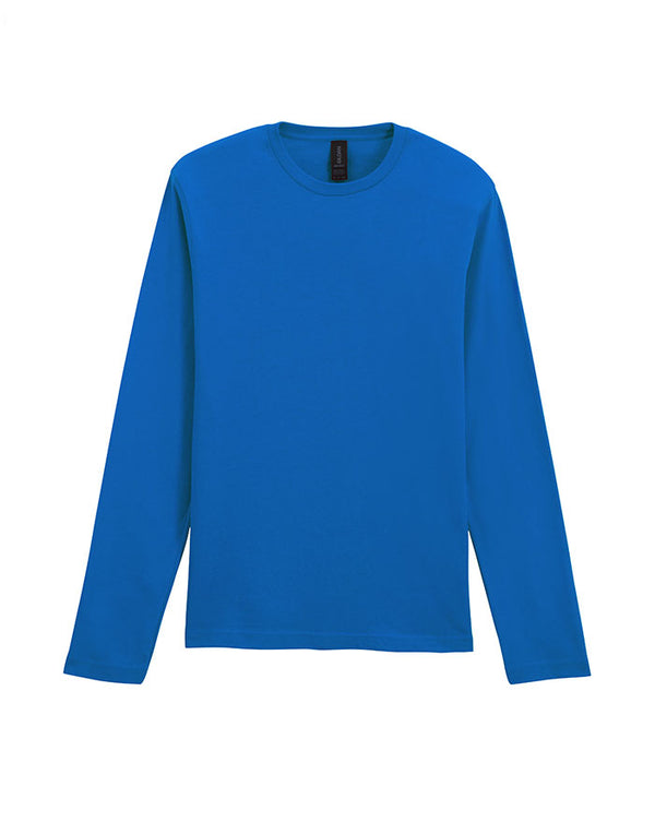 64400 Gildan Softstyle Adult Long Sleeve T-shirt Royal Blue Flat View
