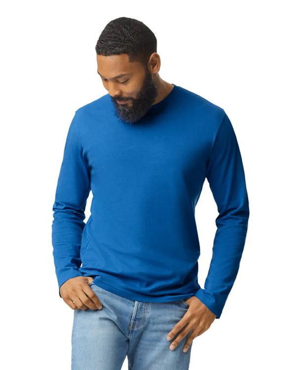 64400 Gildan Softstyle Long Sleeve T-shirt Adult Royal Front