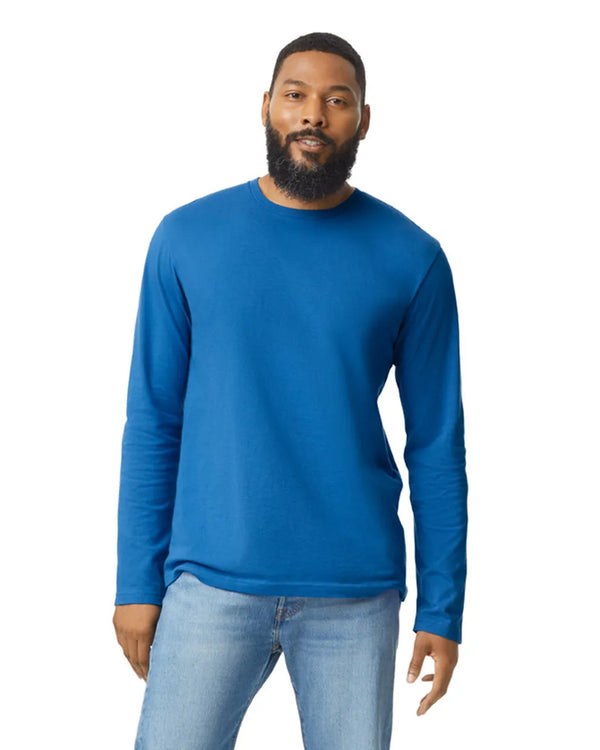 64400 Gildan Softstyle Long Sleeve T-shirt Adult Royal Front