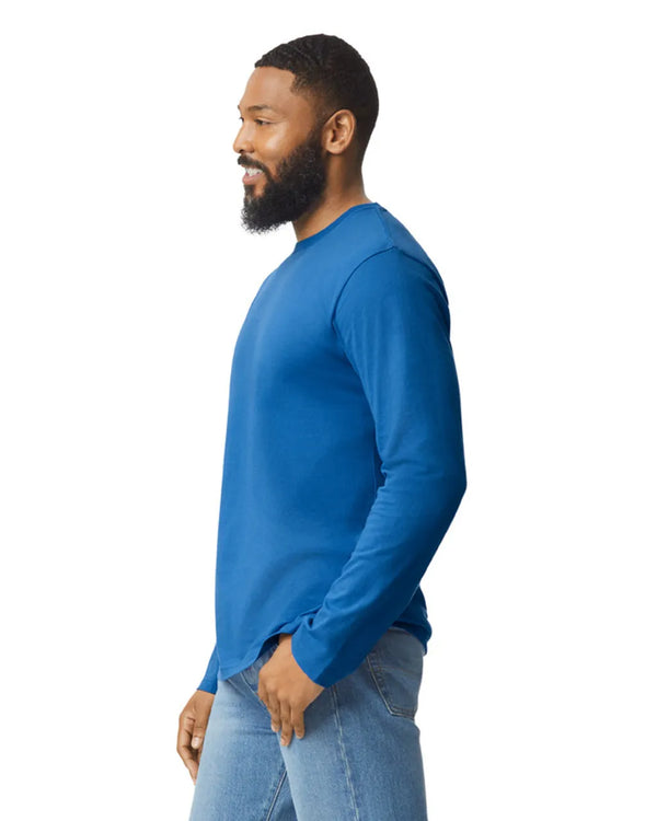 64400 Gildan Softstyle Long Sleeve T-shirt Adult Royal Side