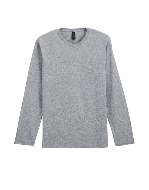 64400 Gildan Softstyle Adult Long Sleeve T-shirt Charcoal Flat View