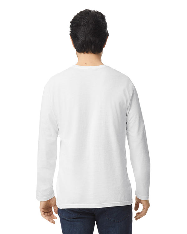 64400 Gildan Softstyle Long Sleeve T-shirt Adult White Back