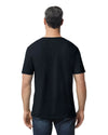 64400 Gildan Softstyle Adult V-NeckT-shirt Black Back View