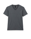 64V00 Gildan Softstyle Adult V-NeckT-shirt Charcoal Flat View