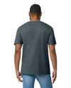 64V00 Gildan Softstyle Adult V-NeckT-shirt Dark Heather Back View