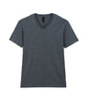 64V00 Gildan Softstyle Adult V-NeckT-shirt Dark Heather Flat View