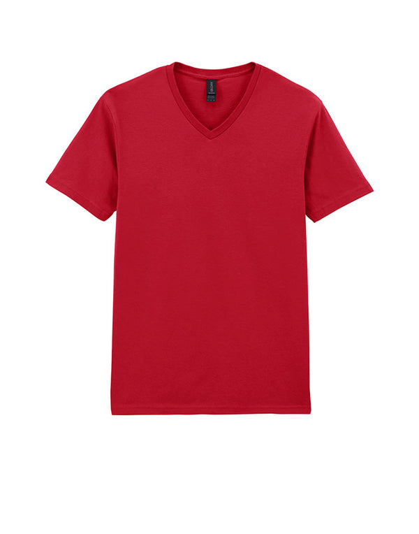64V00 Gildan Softstyle Adult V-NeckT-shirt RedFlat View