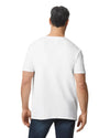 64V00 Gildan Softstyle Adult V-NeckT-shirt White Back View