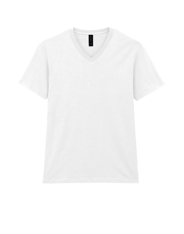 64V00 Gildan Softstyle Adult V-NeckT-shirt WhiteFlat View